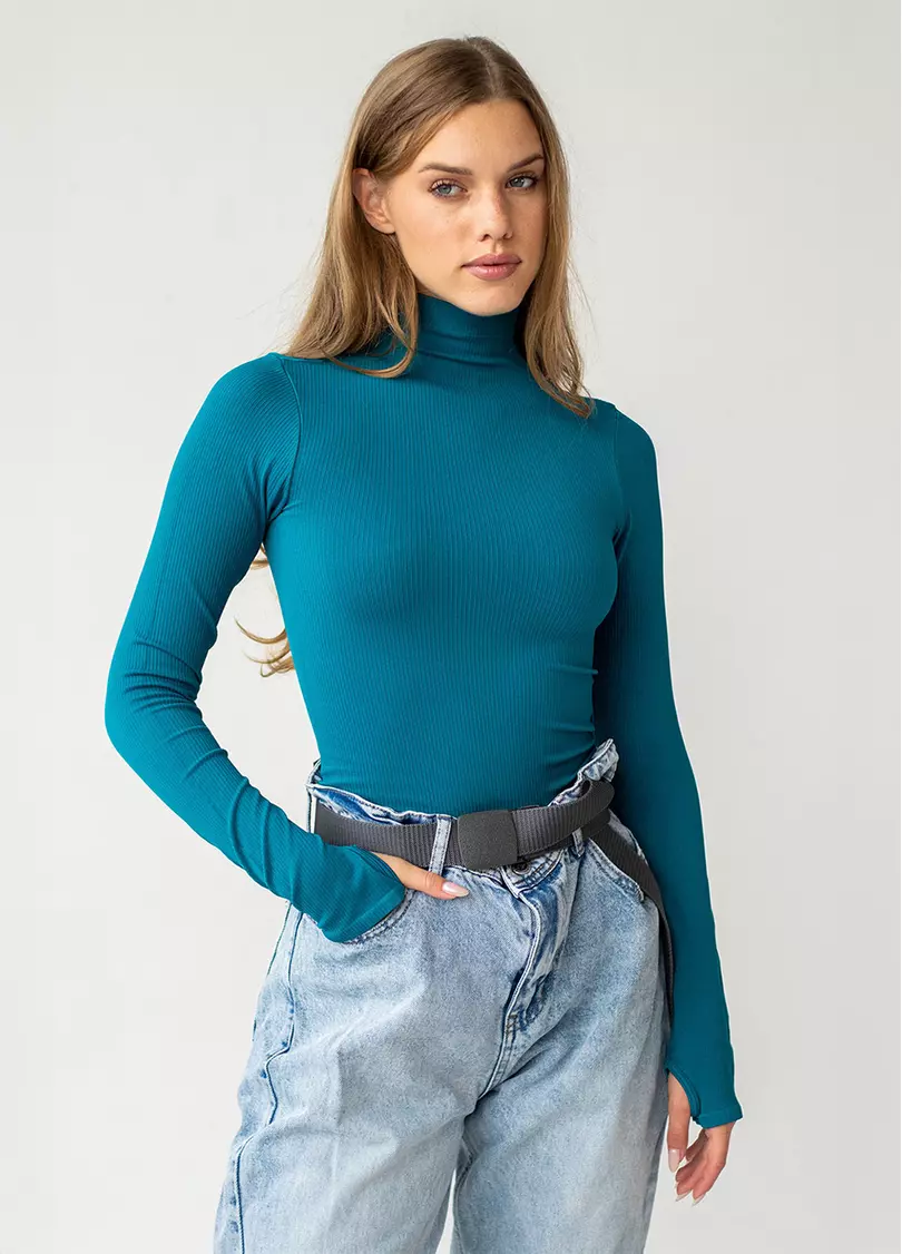 Водолазка в рубчик FLEX LONGSLEEVE POWER lyons blue (синій)