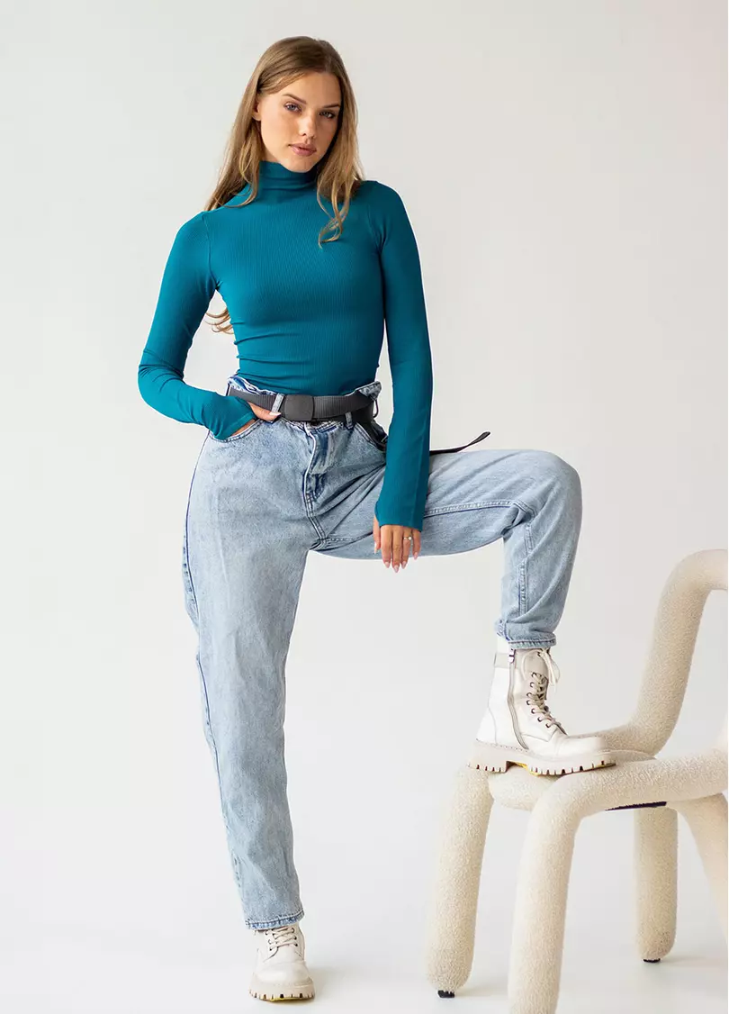 Водолазка в рубчик FLEX LONGSLEEVE POWER lyons blue (синій)
