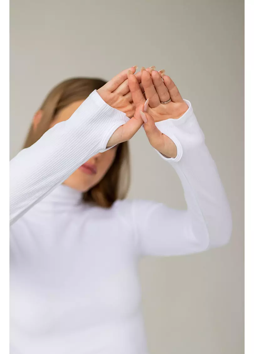 Водолазка в рубчик FLEX LONGSLEEVE POWER (білий)