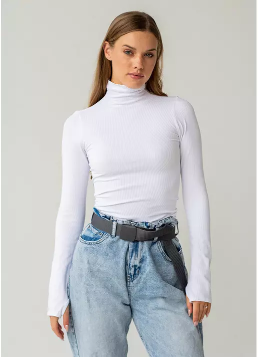 Водолазка в рубчик FLEX LONGSLEEVE POWER white (білий)