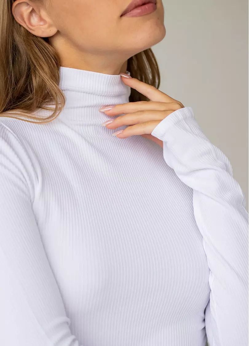 Водолазка в рубчик FLEX LONGSLEEVE POWER white (білий)