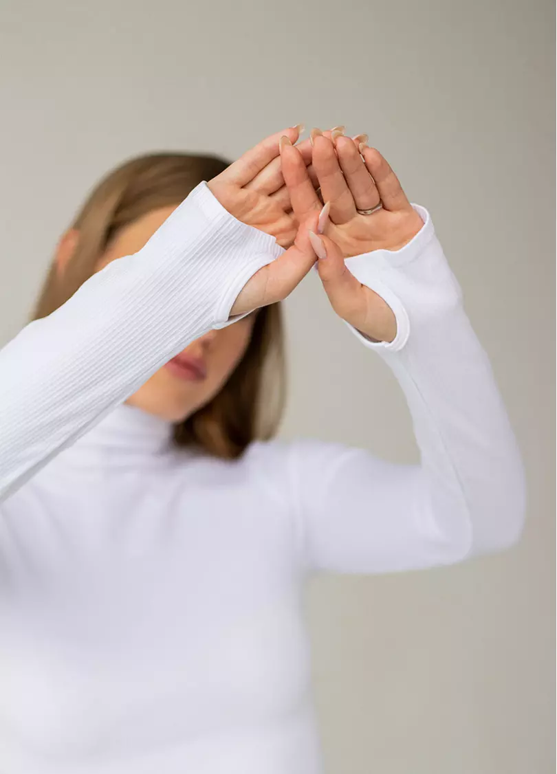 Водолазка в рубчик FLEX LONGSLEEVE POWER white (білий)