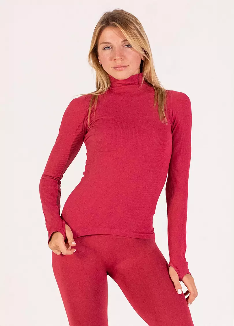 Водолазка в рубчик FLEX LONGSLEEVE POWER winterberry (червоний)