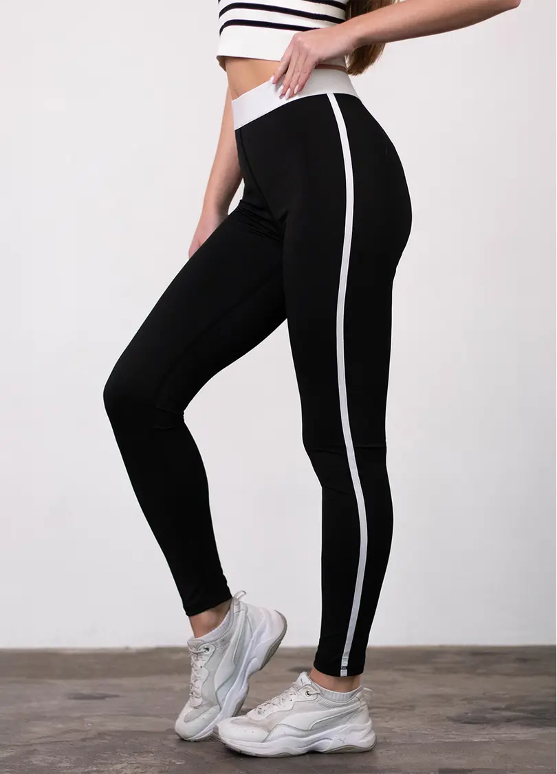 Леггинсы с лампасами FLEX PANTS Everyday Comfort, черные