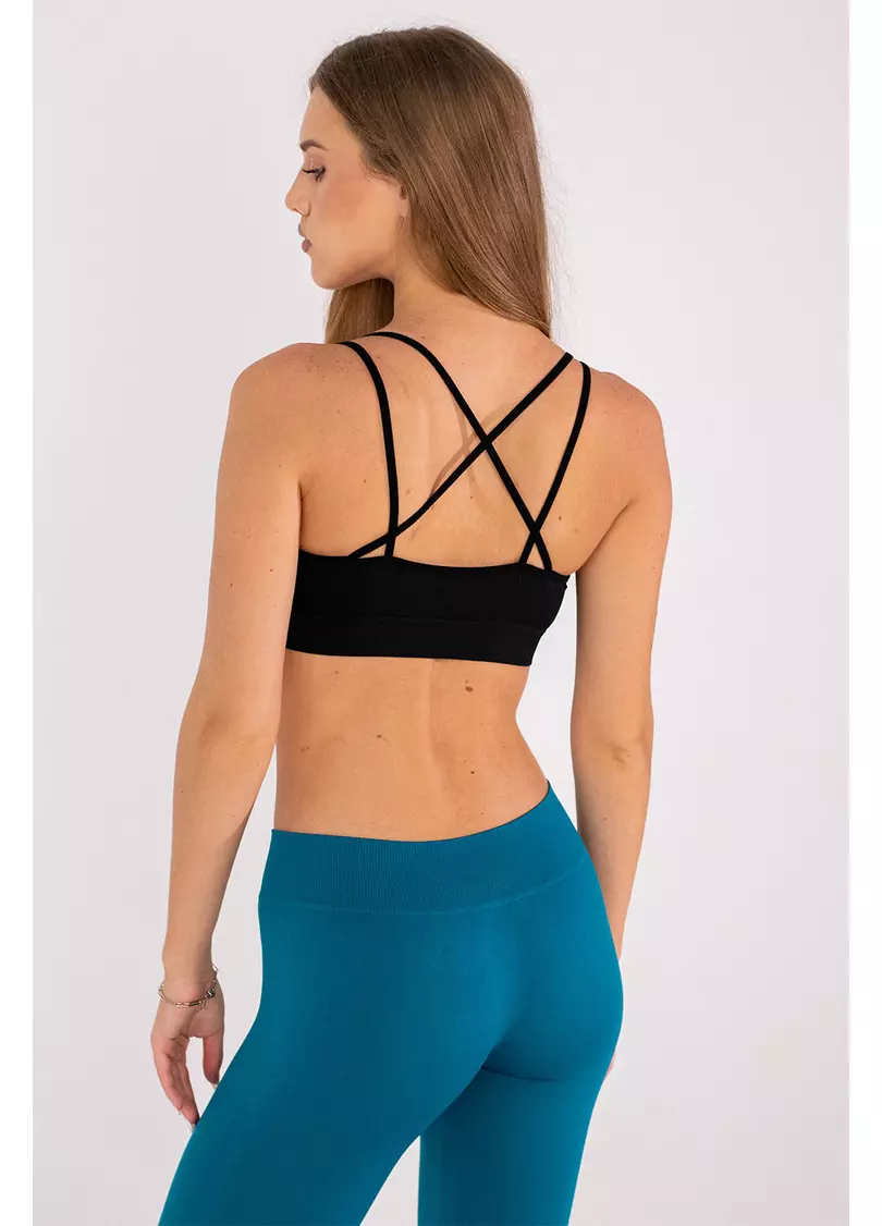 Топ з перехресними бретелями FLEX TOP ACTIVE (чорний)