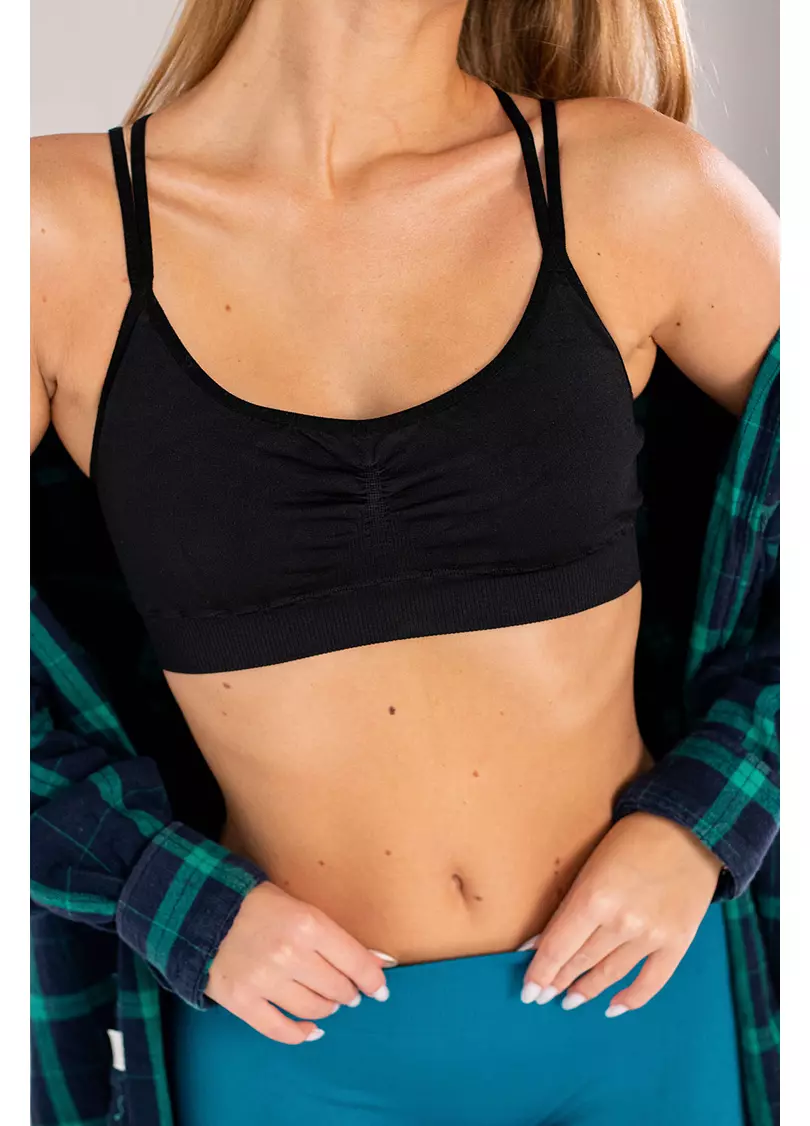 Топ з перехресними бретелями FLEX TOP ACTIVE (чорний)