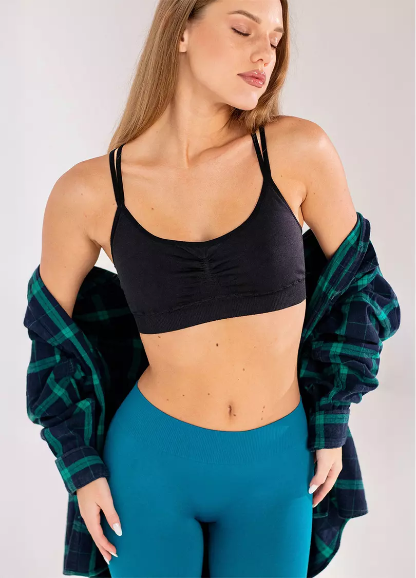 Топ з перехресними бретелями FLEX TOP ACTIVE black (чорний)