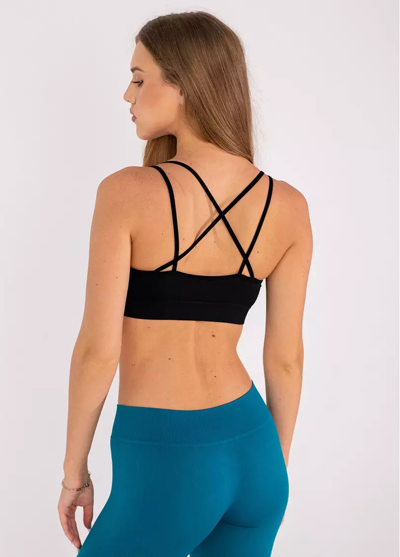 Топ з перехресними бретелями FLEX TOP ACTIVE black (чорний)