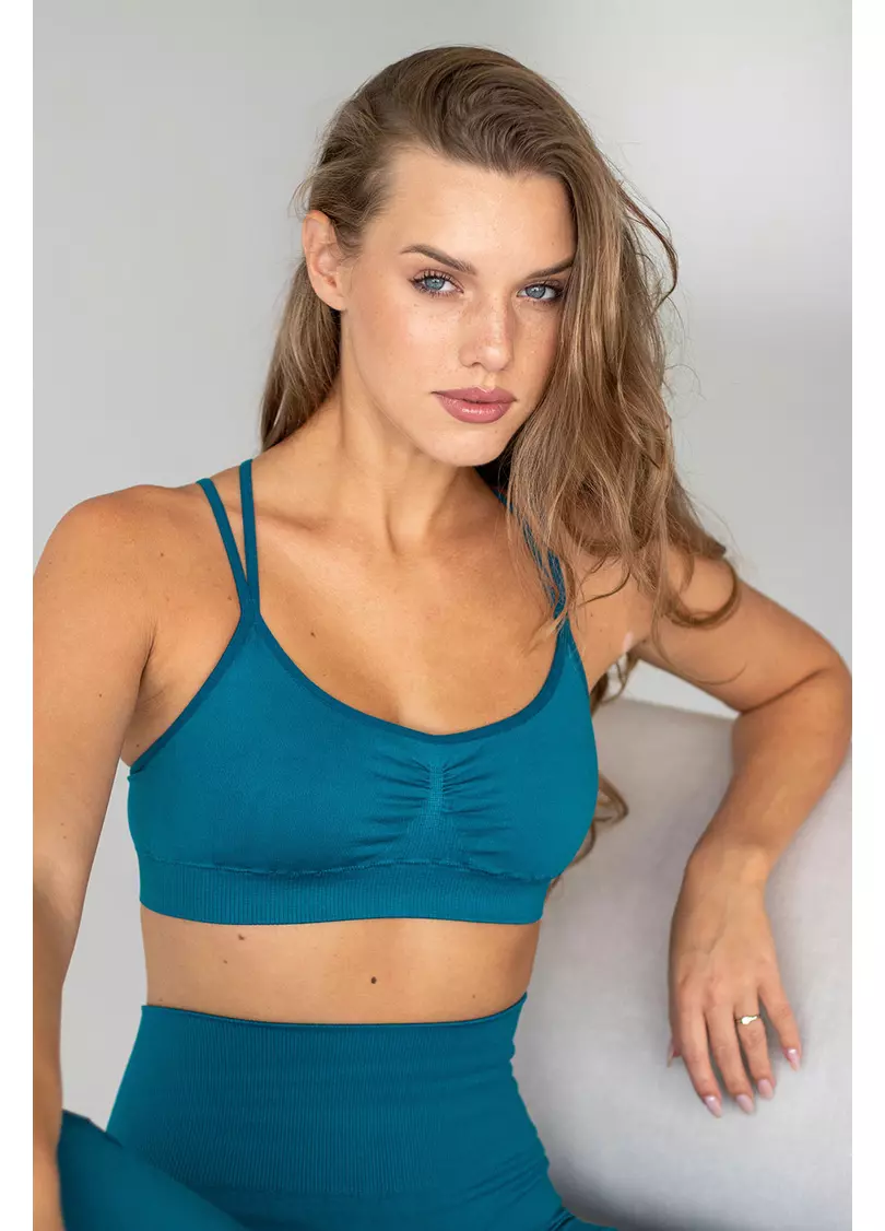 Топ з перехресними бретелями FLEX TOP ACTIVE (синій)