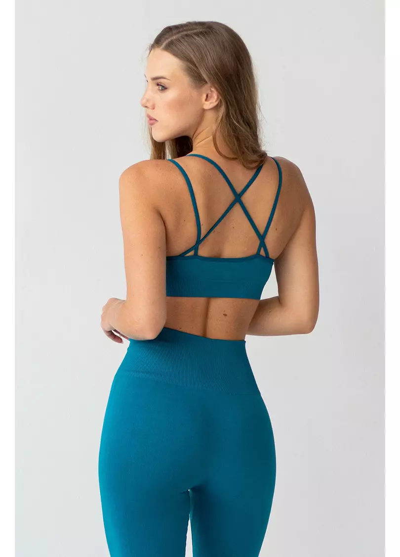 Топ з перехресними бретелями FLEX TOP ACTIVE (синій)