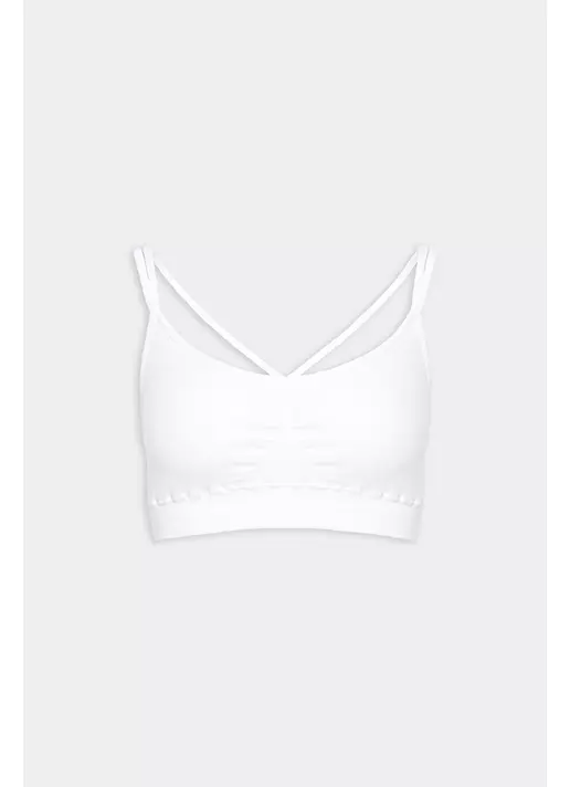 Топ з перехресними бретелями FLEX TOP ACTIVE (білий)