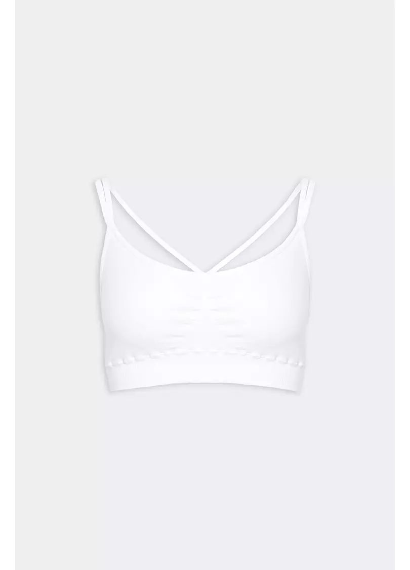 Топ з перехресними бретелями FLEX TOP ACTIVE (білий)