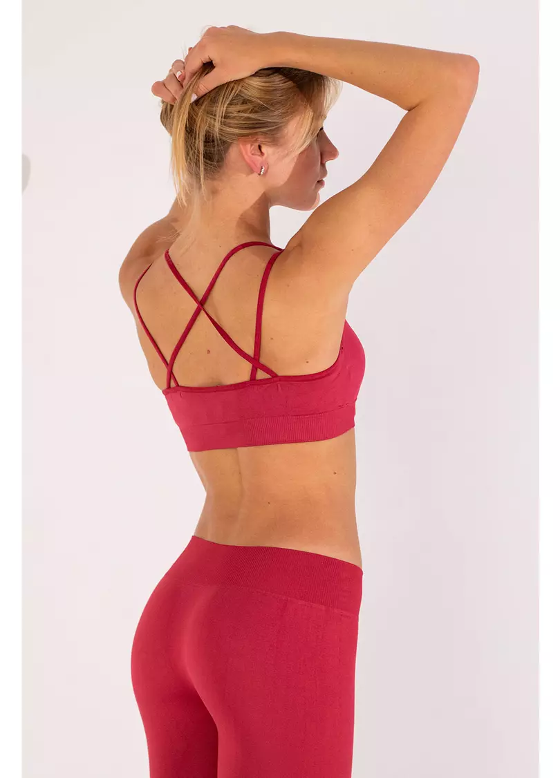 Топ з перехресними бретелями FLEX TOP ACTIVE (червоний)