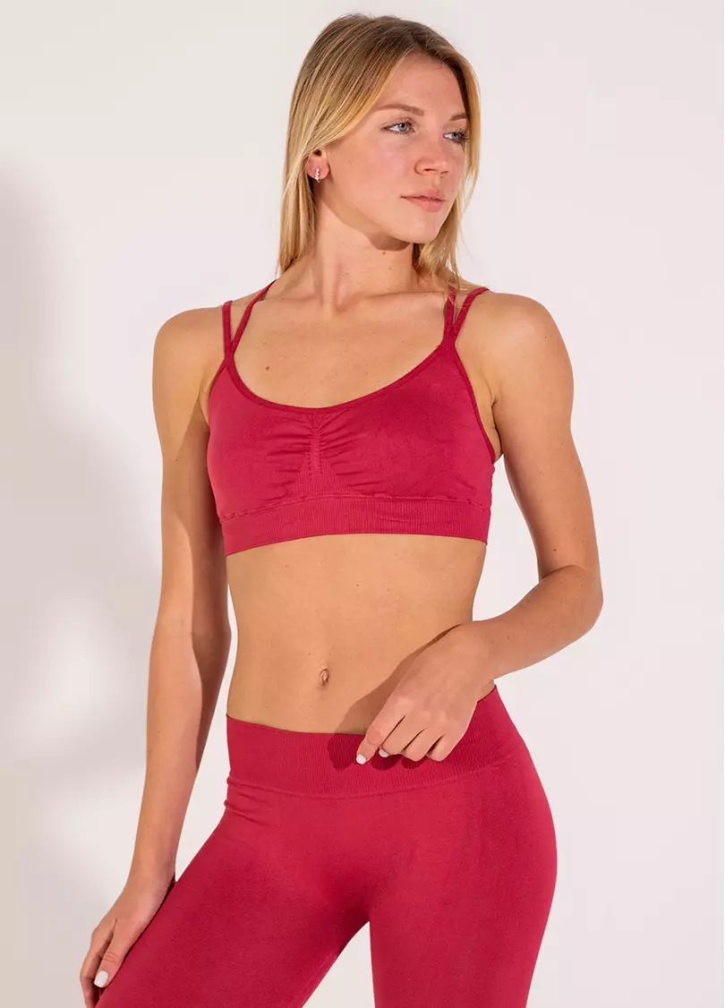 Топ з перехресними бретелями FLEX TOP ACTIVE winterberry (червоний)