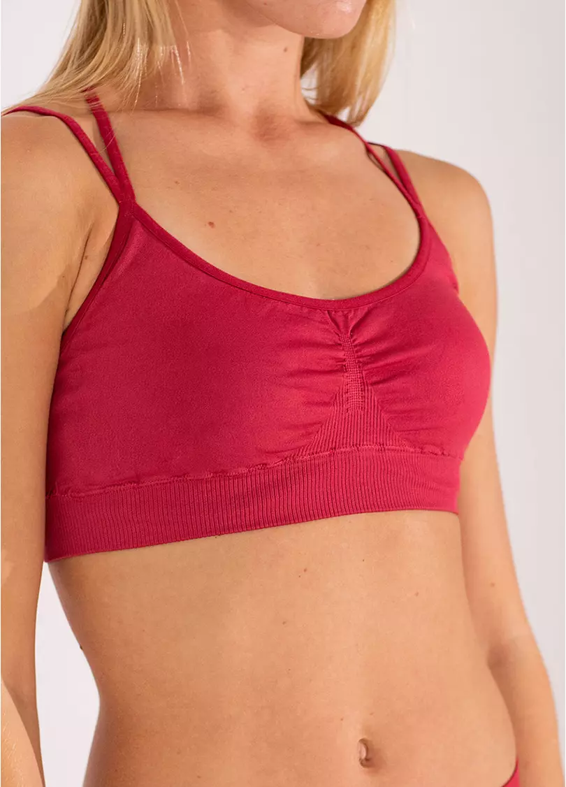 Топ з перехресними бретелями FLEX TOP ACTIVE winterberry (червоний)