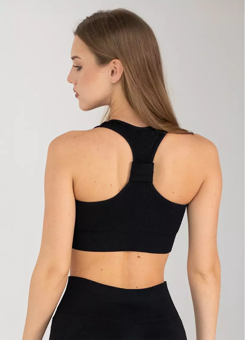 Топ в рубчик FLEX TOP Cut-Out Fit black (чорний)
