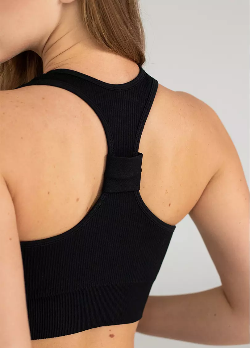 Топ в рубчик FLEX TOP Cut-Out Fit black (чорний)
