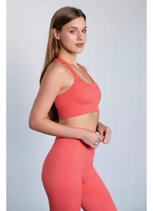 Топ в рубчик FLEX TOP Cut-Out Fit (помаранчевий)