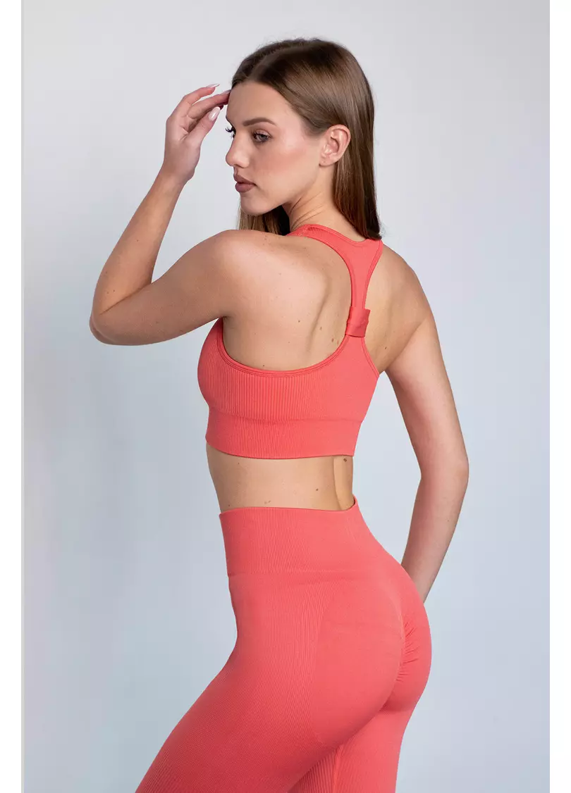 Топ в рубчик FLEX TOP Cut-Out Fit (помаранчевий)