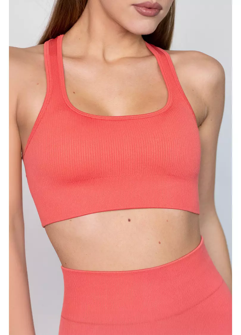 Топ в рубчик FLEX TOP Cut-Out Fit (помаранчевий)