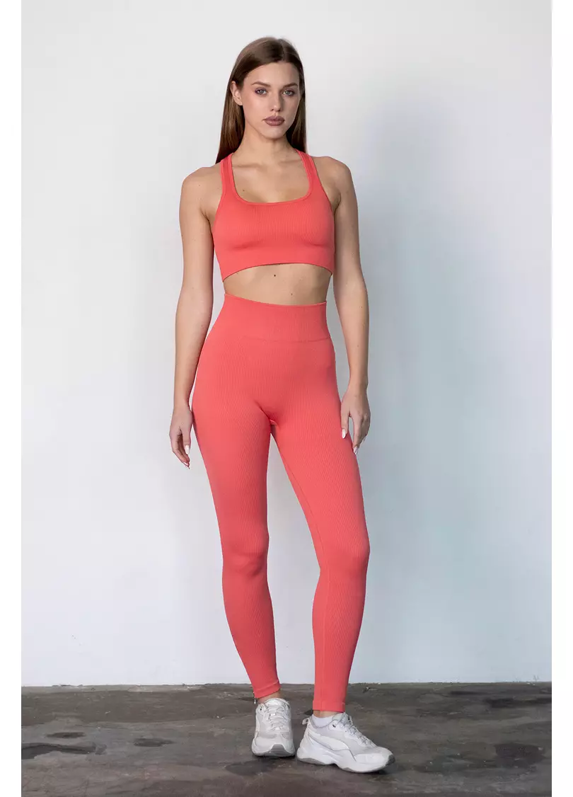 Топ в рубчик FLEX TOP Cut-Out Fit (помаранчевий)