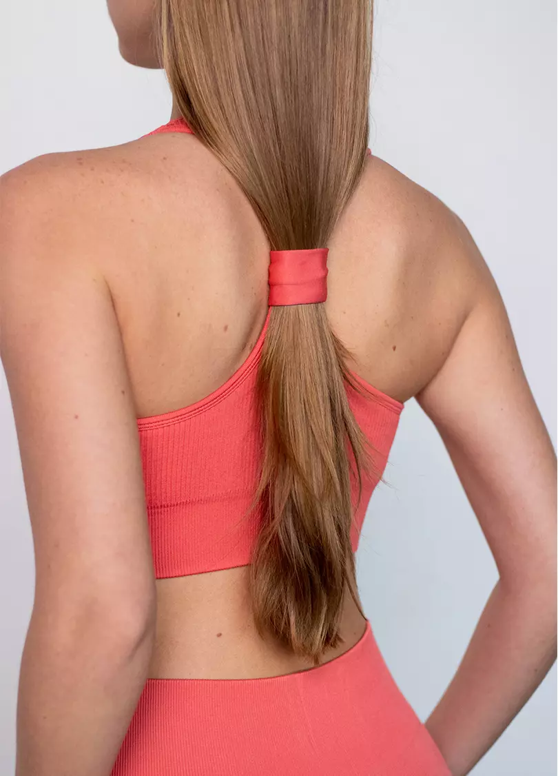Топ в рубчик FLEX TOP Cut-Out Fit coral (помаранчевий)