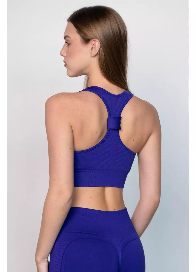 Топ в рубчик FLEX TOP Cut-Out Fit (синій)