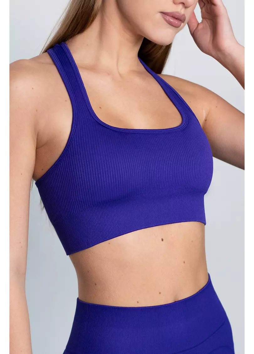 Топ в рубчик FLEX TOP Cut-Out Fit (синій)