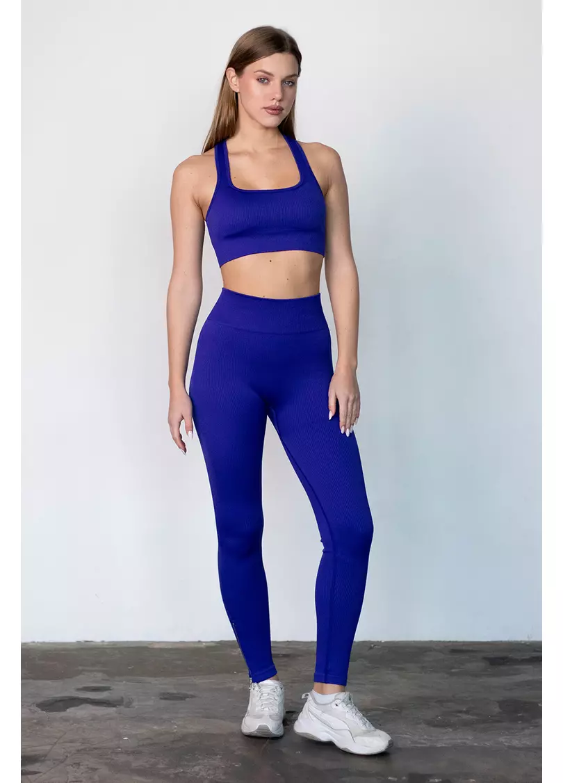 Топ в рубчик FLEX TOP Cut-Out Fit (синій)