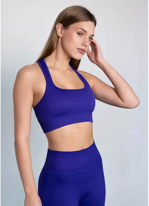 Топ в рубчик FLEX TOP Cut-Out Fit navy blue (синий)