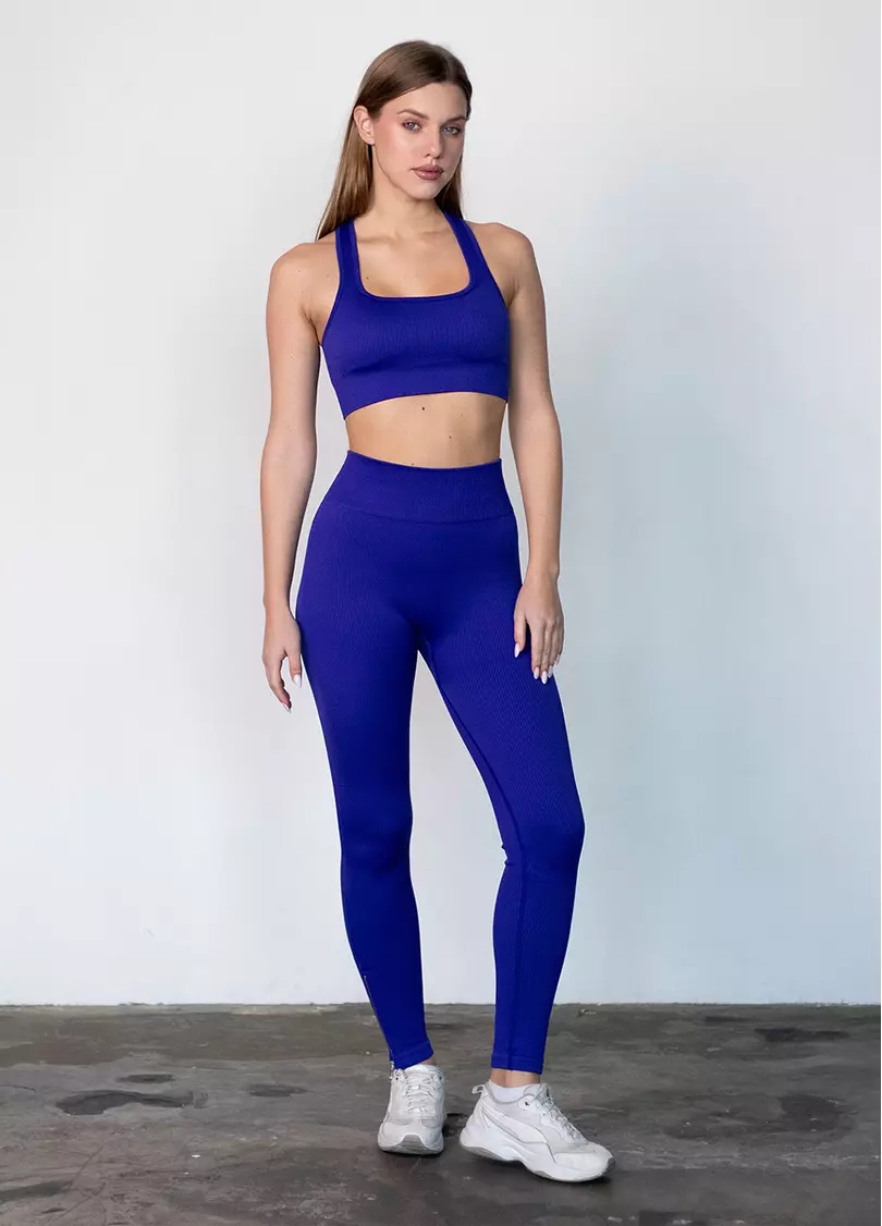 Топ в рубчик FLEX TOP Cut-Out Fit navy blue (синій)