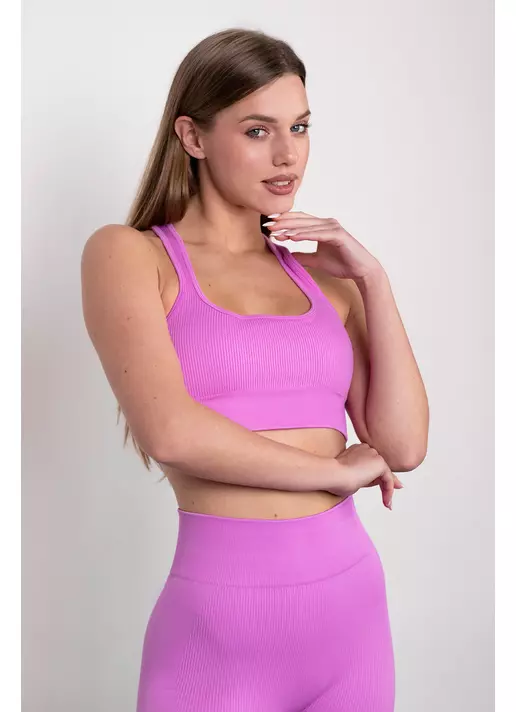 Топ в рубчик FLEX TOP Cut-Out Fit (розовый)