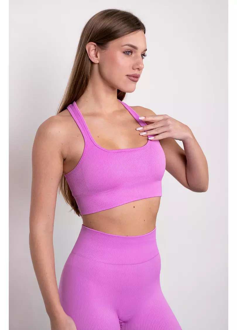 Топ в рубчик FLEX TOP Cut-Out Fit (рожевий)