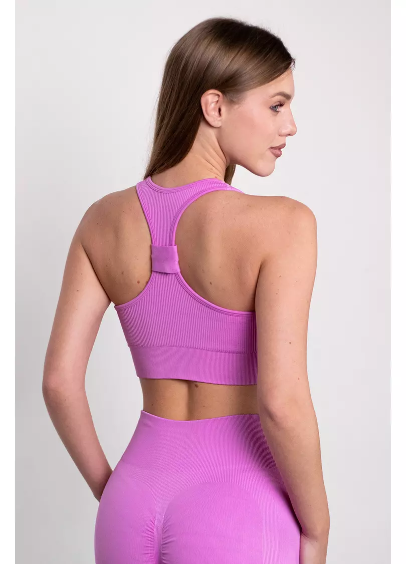 Топ в рубчик FLEX TOP Cut-Out Fit (рожевий)