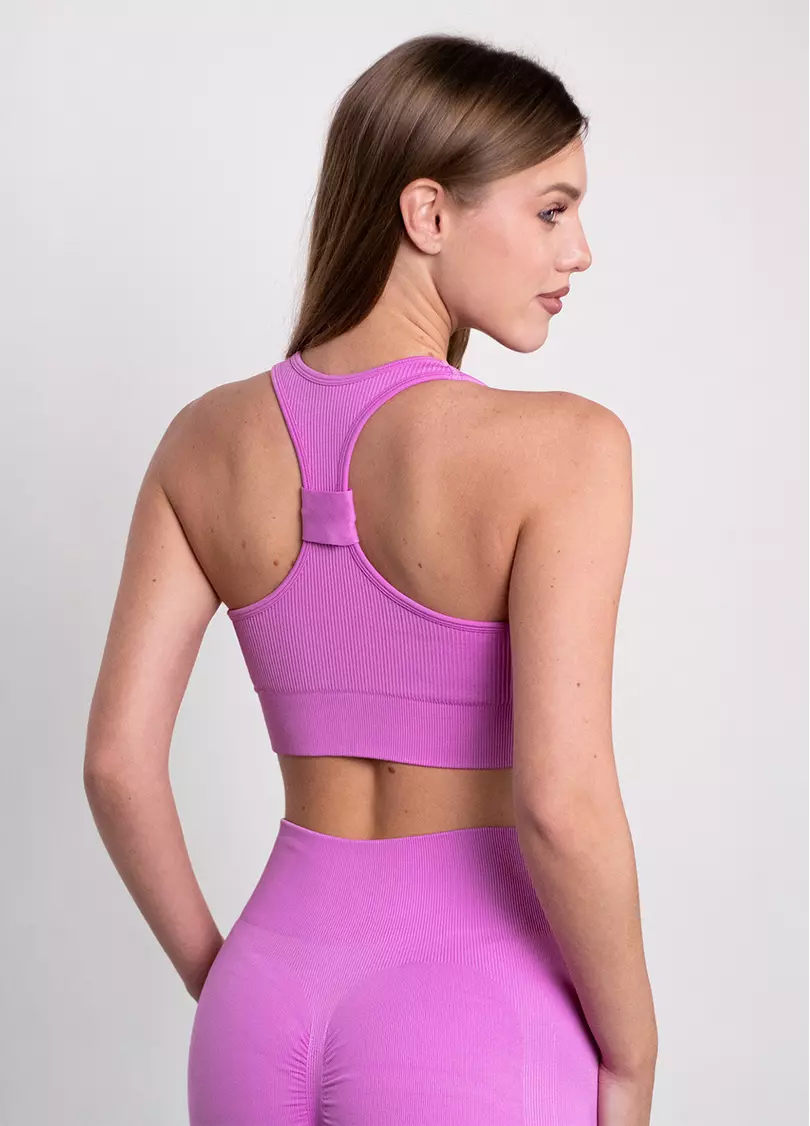 Топ в рубчик FLEX TOP Cut-Out Fit ultra pink (рожевий)