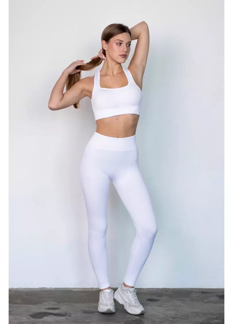 Топ в рубчик FLEX TOP Cut-Out Fit (білий)