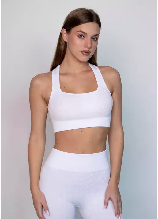 Топ в рубчик FLEX TOP Cut-Out Fit white (білий)