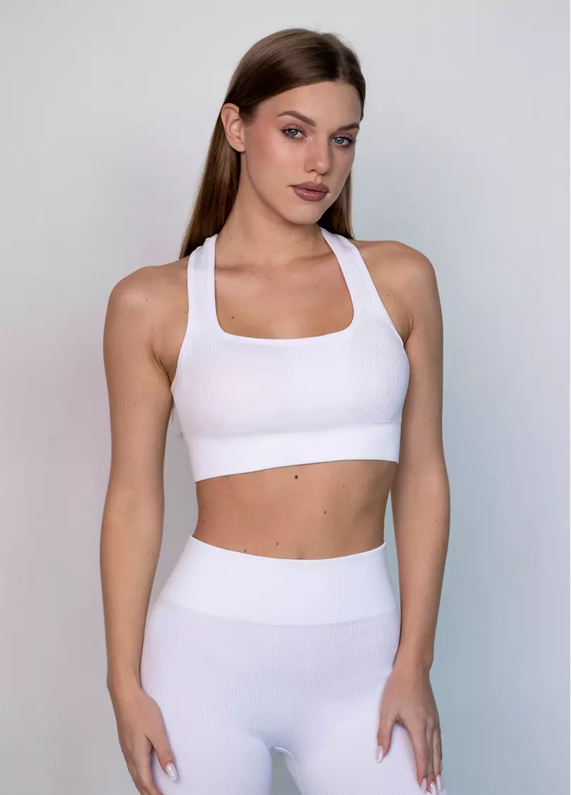 Топ в рубчик FLEX TOP Cut-Out Fit white (білий)