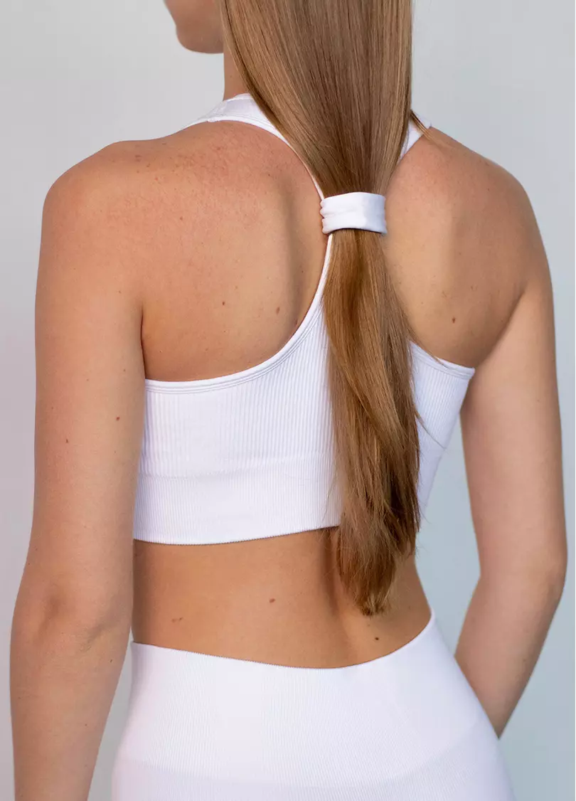 Топ в рубчик FLEX TOP Cut-Out Fit white (білий)
