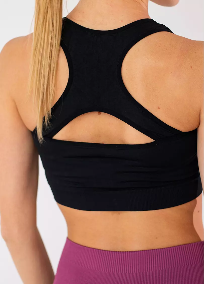 Топ з акцентними вирізами FLEX TOP ENERGY (чорний)