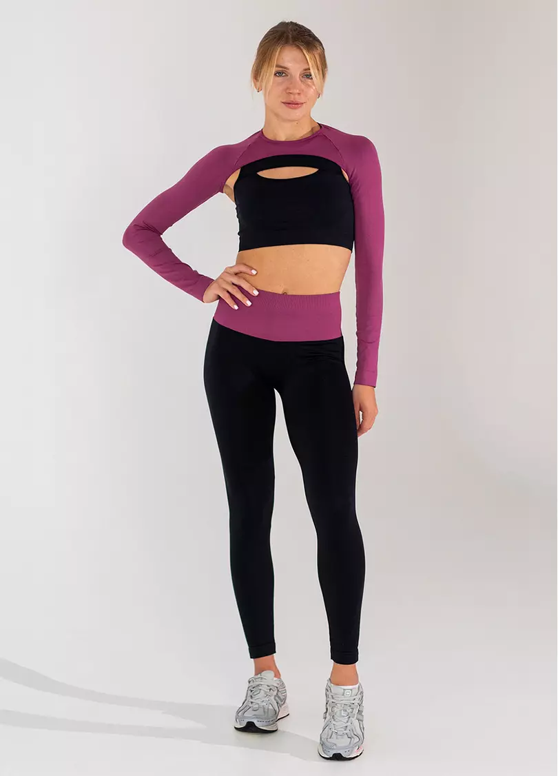 Топ з акцентними вирізами FLEX TOP ENERGY (чорний)