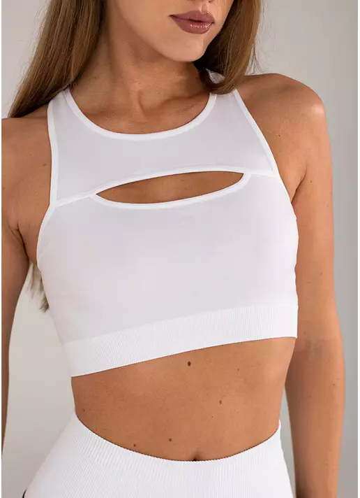 Топ з акцентними вирізами FLEX TOP ENERGY (білий)