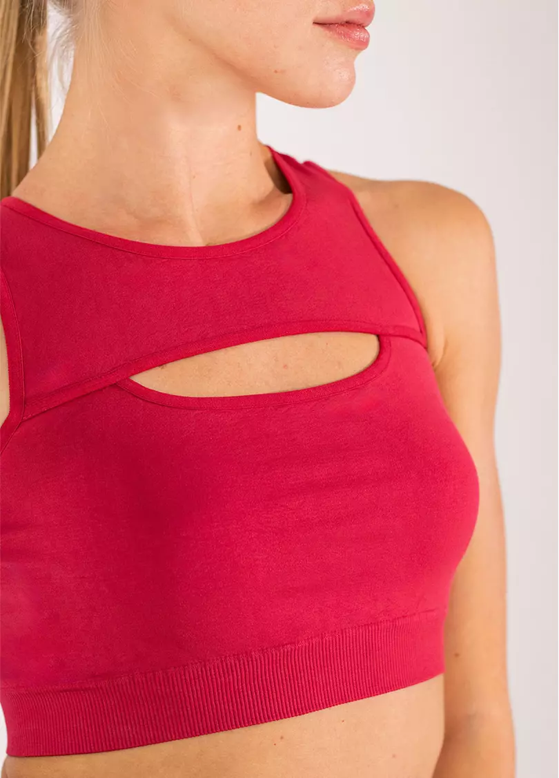 Топ з акцентними вирізами FLEX TOP ENERGY (червоний)