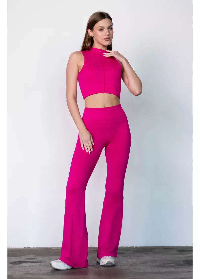 Кроп-топ на блискавці FLEX TOP Turbo Zip (рожевий)