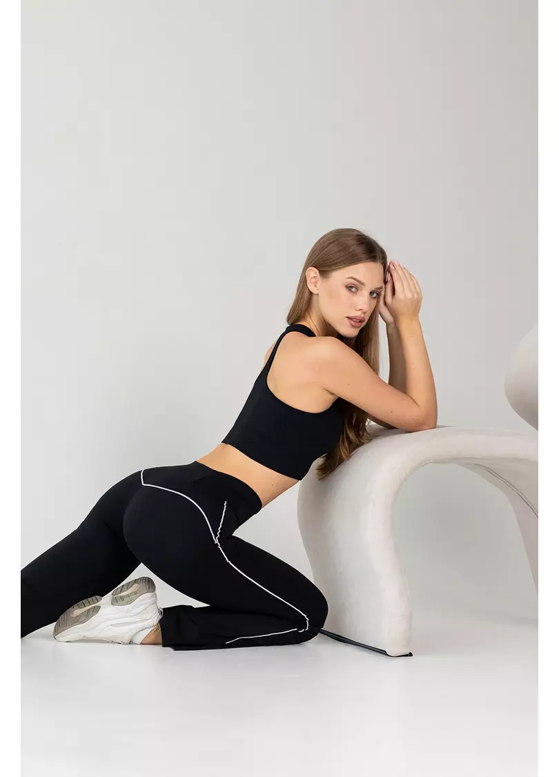 Спортивний топ на блискавці FLEX TOP Zip-Up Active (чорний)