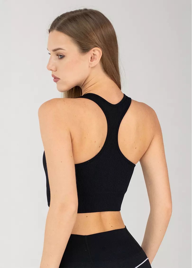 Спортивний топ на блискавці FLEX TOP Zip-Up Active black (чорний)