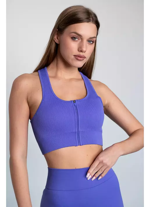 Спортивний топ на блискавці FLEX TOP Zip-Up Active (синій)