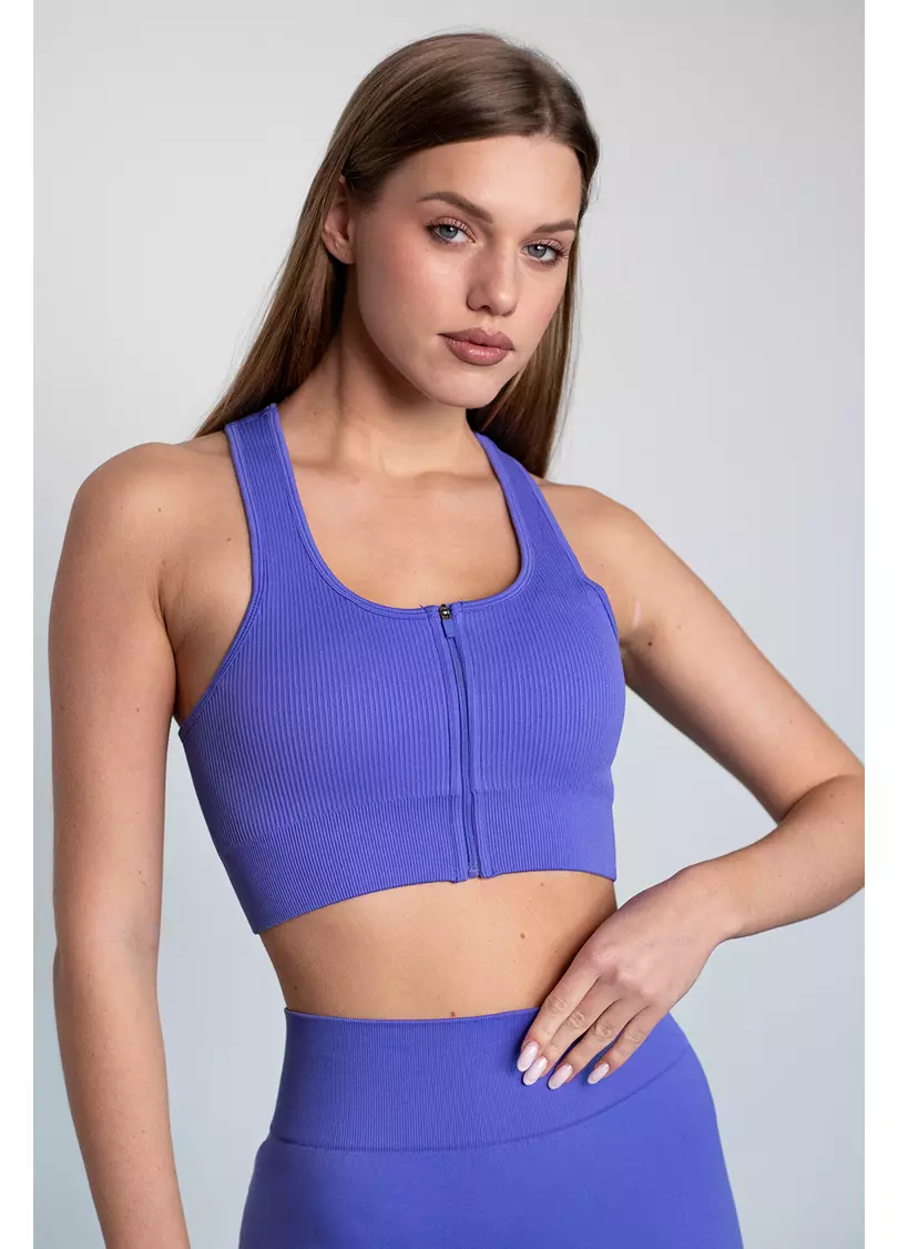 Спортивний топ на блискавці FLEX TOP Zip-Up Active (синій)