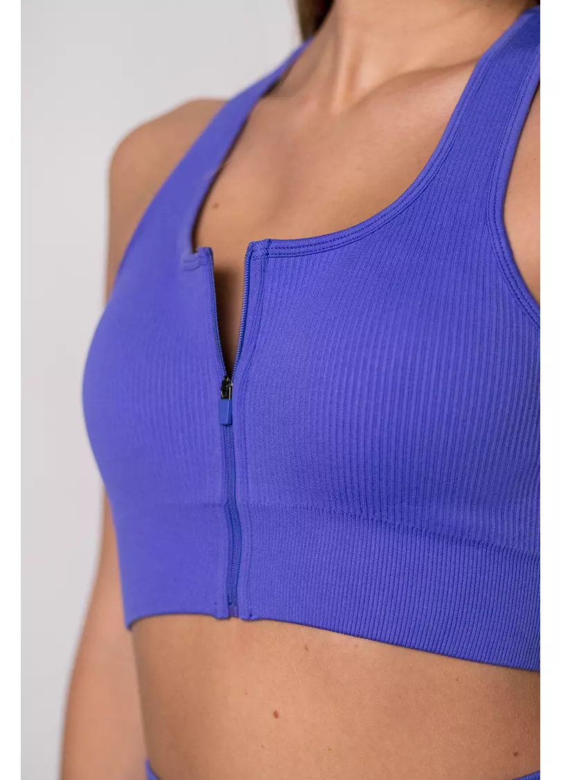 Спортивний топ на блискавці FLEX TOP Zip-Up Active (синій)