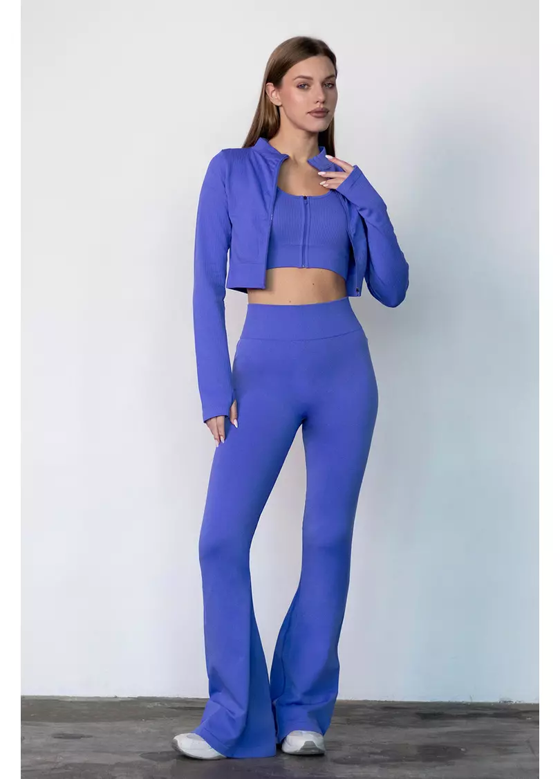 Спортивний топ на блискавці FLEX TOP Zip-Up Active (синій)